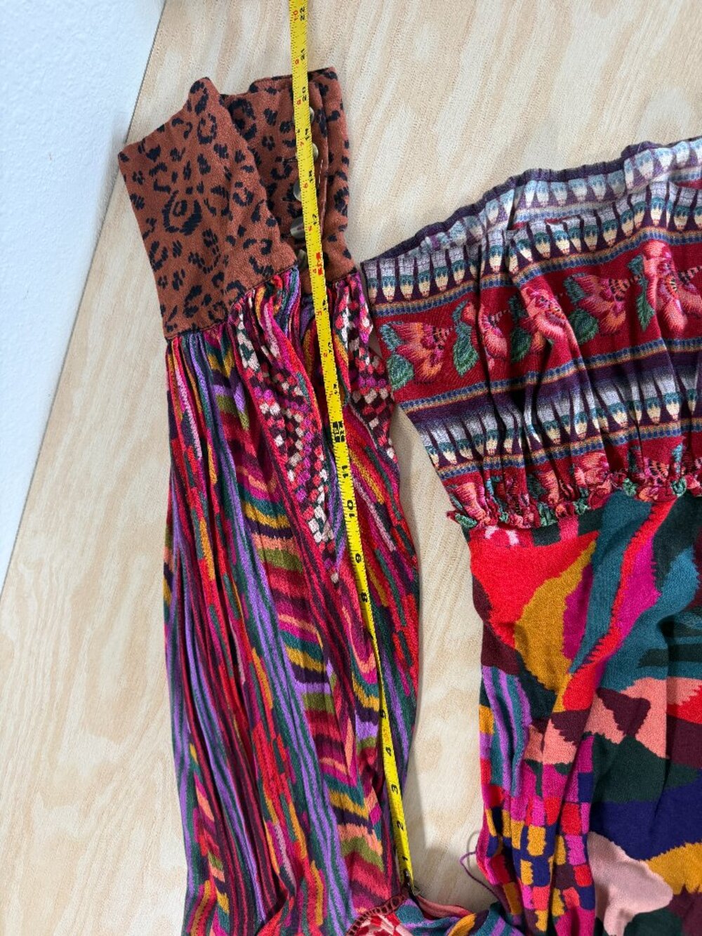 FARM Rio Mixed Print Ruffle Hem Mini Dress S - Picture 10 of 12